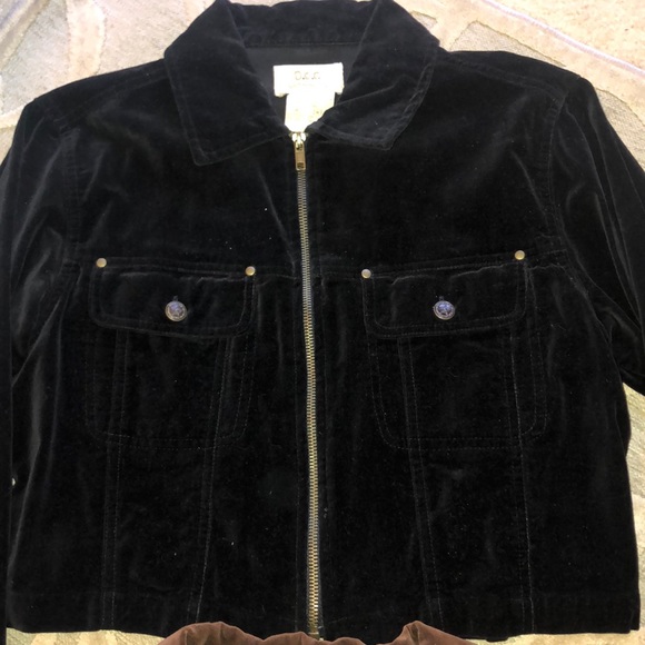 🌷DCC CLOTHING🌷Bundle black, brown velvet jackets - Picture 5 of 7